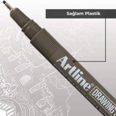 Artline Çizim Kalemi Drawing System 231, 0.1 Siyah, Asitsiz, Dayanıklı - 6