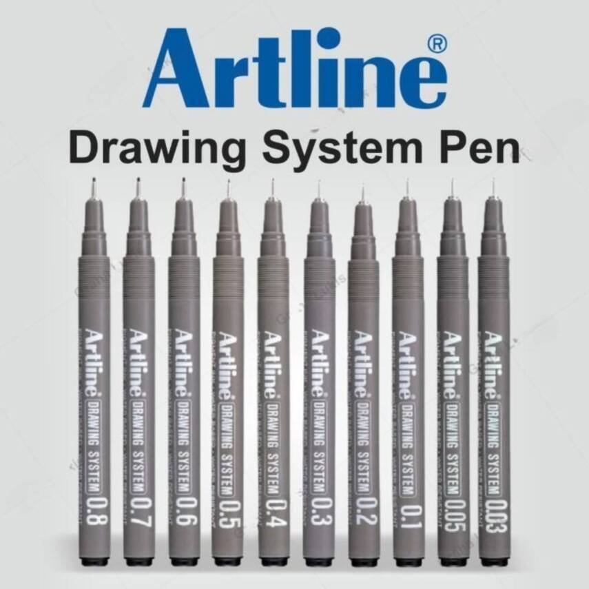 Artline Çizim Kalemi Drawing System 231, 0.1 Siyah, Asitsiz, Dayanıklı - 7