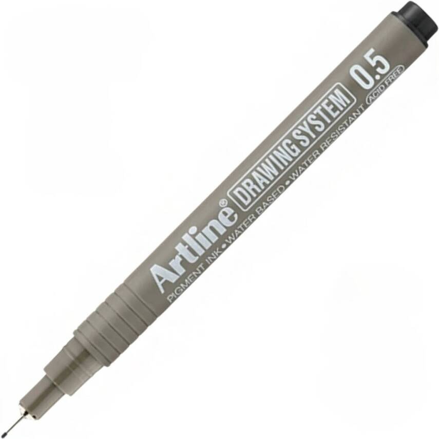 Artline Çizim Kalemi Drawing System 235, 0.5 Siyah, Asitsiz, Dayanıklı - 1