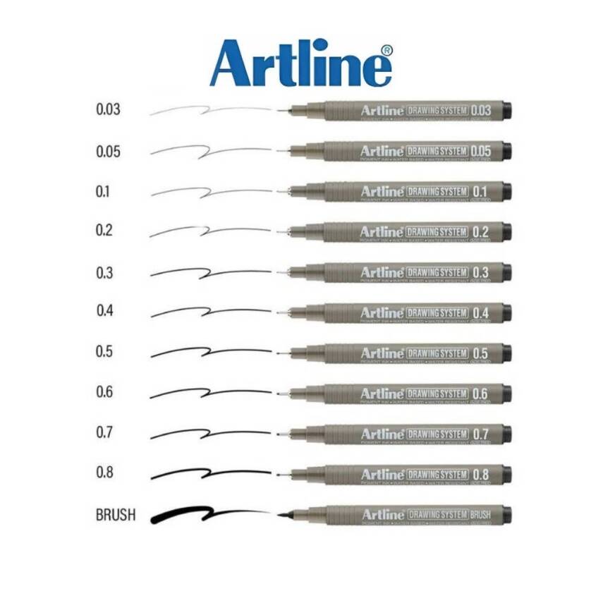 Artline Çizim Kalemi Drawing System 235, 0.5 Siyah, Asitsiz, Dayanıklı - 3