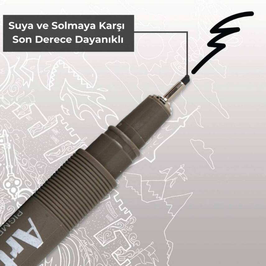 Artline Çizim Kalemi Drawing System 235, 0.5 Siyah, Asitsiz, Dayanıklı - 5