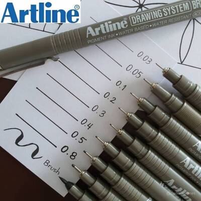 Artline Drawing System 2305 Teknik Çizim Kalemi, 0.05 mm Uçlu, Siyah - 8