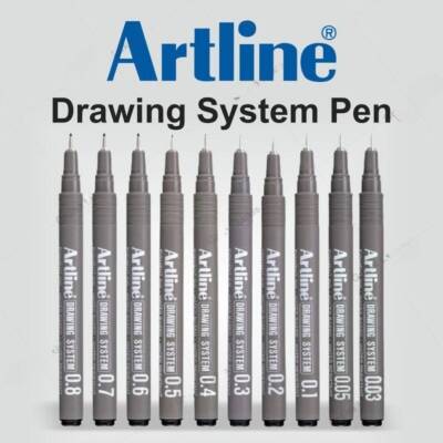 Artline Drawing System 232 Teknik Çizim Kalemi, 0.2 mm Uçlu, Siyah - 7