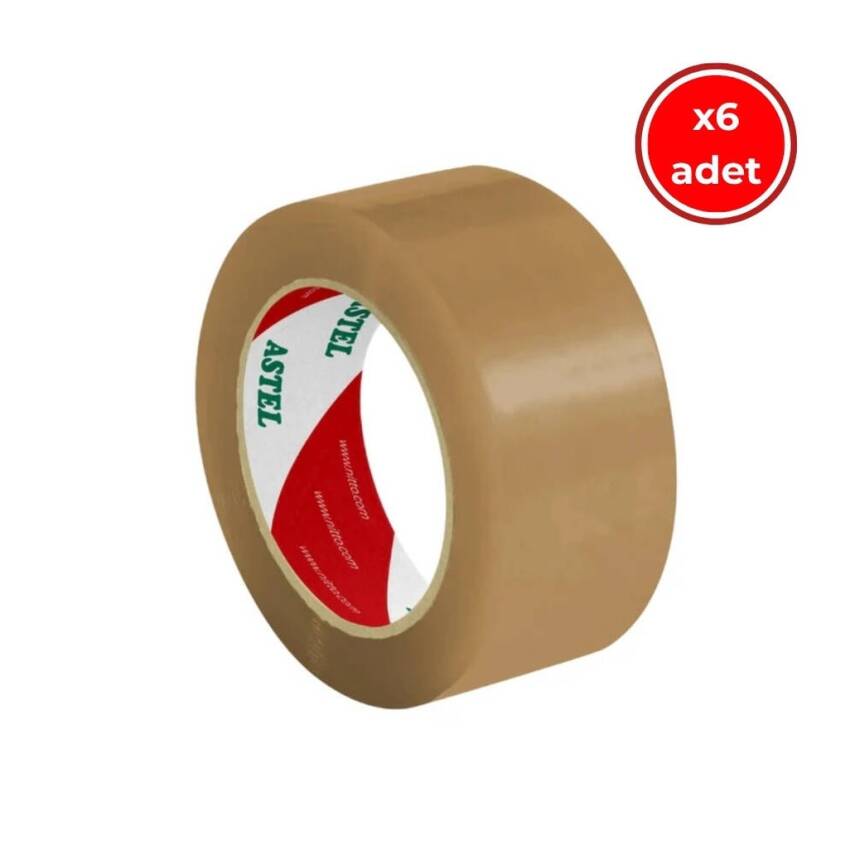 Astel Koli Bandı, 6 Adet 45 mm 40 m, Kahverengi, Hotmelt, Dayanıklı - 1