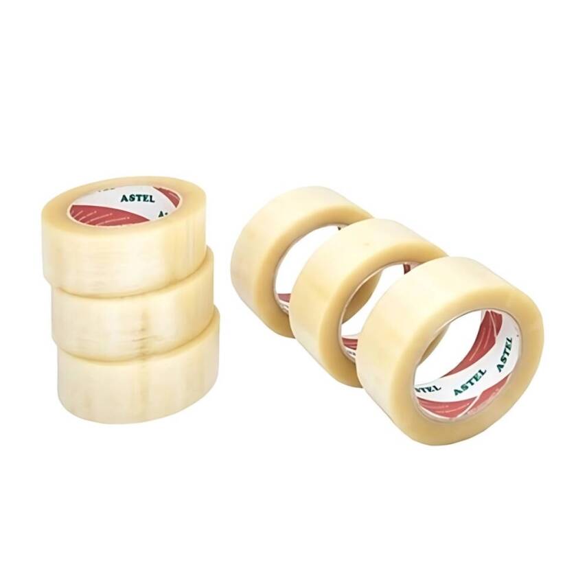 Astel, Koli Bandı, 60 Adet, 45 mm 100 m, Şeffaf, Hotmelt, Dayanıklı - 2