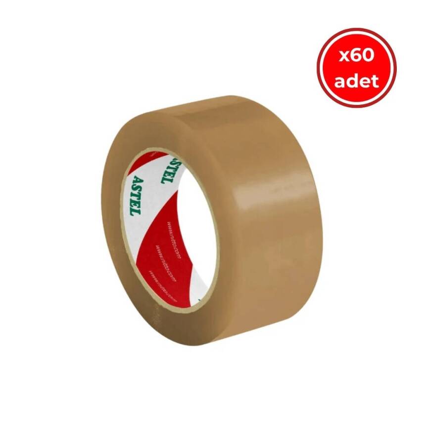 Astel Koli Bandı, 60 Adet, 45 mm 100 m, Kahverengi, Hotmelt Yapışkan - 1