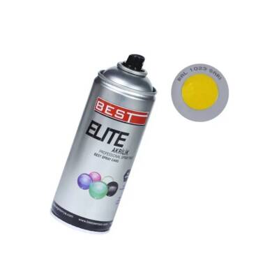 Best Elite Akrilik Sprey Boya, RAL= 1023 - Trafik Sarı, 400 ml - Best