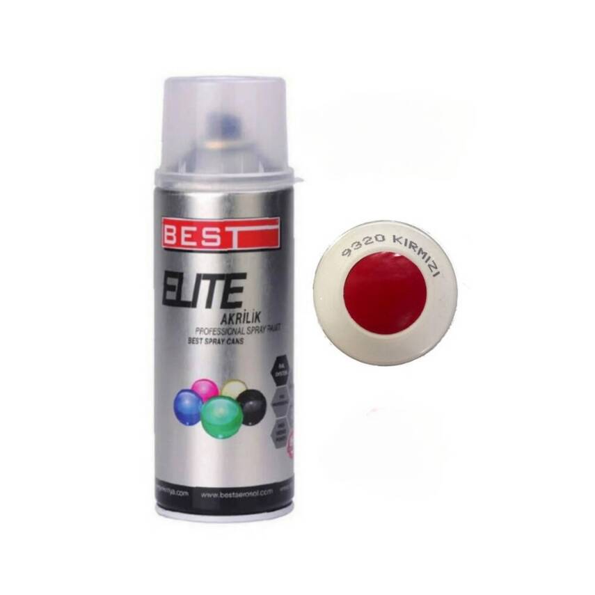 Best Elite Akrilik Sprey Boya, RAL= 9320 - Kırmızı, 400 ml, Dayanıklı - 1