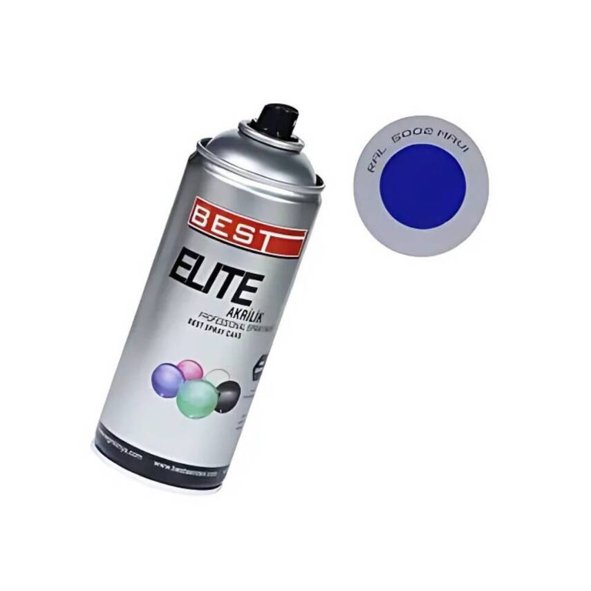 Best Elite Akrilik Sprey Boya, RAL = 5002 - Mavi, 400 ml, Dayanıklı - 1