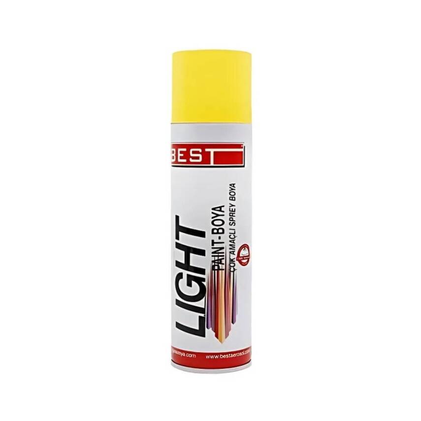 Best Light Çok Amaçlı Sprey Boya, Sarı, 400 ml, Hızlı Kuruyan Yapı - 1