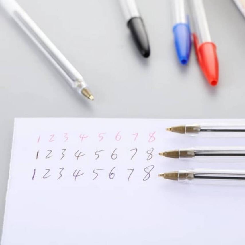 BIC Cristal Medium Tükenmez Kalem, 50 Adet, 3 km Yazma, Kırmızı, 1.0mm - 7