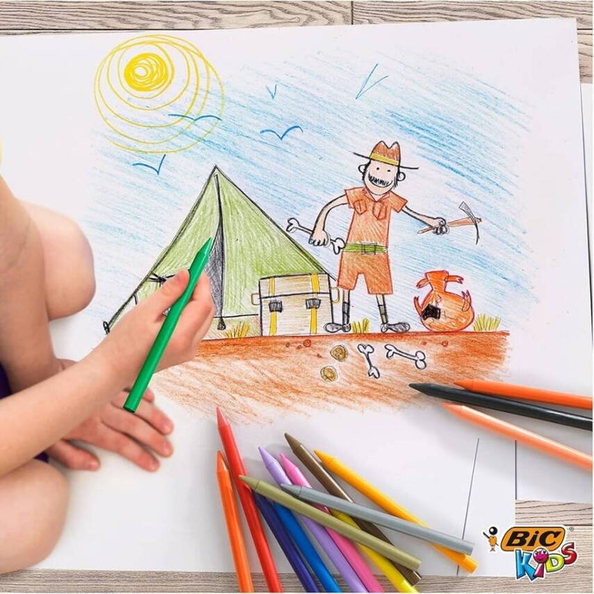 BIC Plasticdecor Pastel Boya Seti, 12 Renk, Canlı ve Dayanıklı Renkler - 4