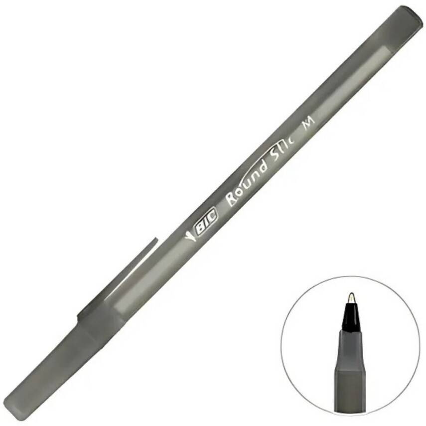 BIC Round Stic Tükenmez Kalem, 60 Adet, Siyah, 1.0 mm, Yağ Bazlı - 3