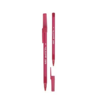BIC Round Stic Tükenmez Kalem, 1.0mm Uç, Uzun Ömür, Yağ Bazlı, Kırmızı - 3