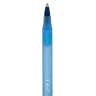 BIC Round Stic Tükenmez Kalem, 1.0 mm Uç, Uzun Ömürlü, Yağ Bazlı, Mavi - 4