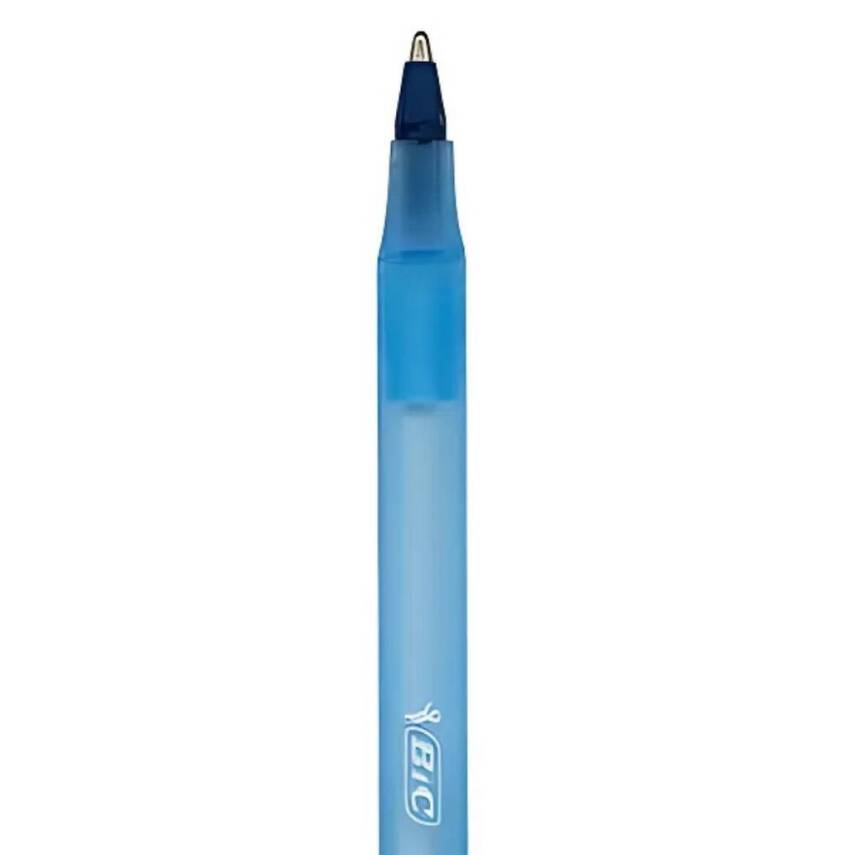 BIC Round Stic Tükenmez Kalem, 1.0 mm Uç, Uzun Ömürlü, Yağ Bazlı, Mavi - 4