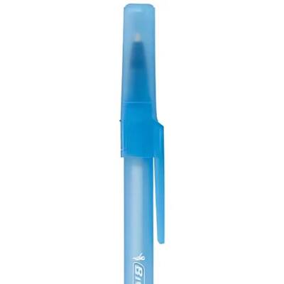 BIC Round Stic Tükenmez Kalem, 1.0 mm Uç, Uzun Ömürlü, Yağ Bazlı, Mavi - 5