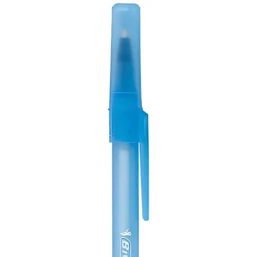 BIC Round Stic Tükenmez Kalem, 1.0 mm Uç, Uzun Ömürlü, Yağ Bazlı, Mavi - 5