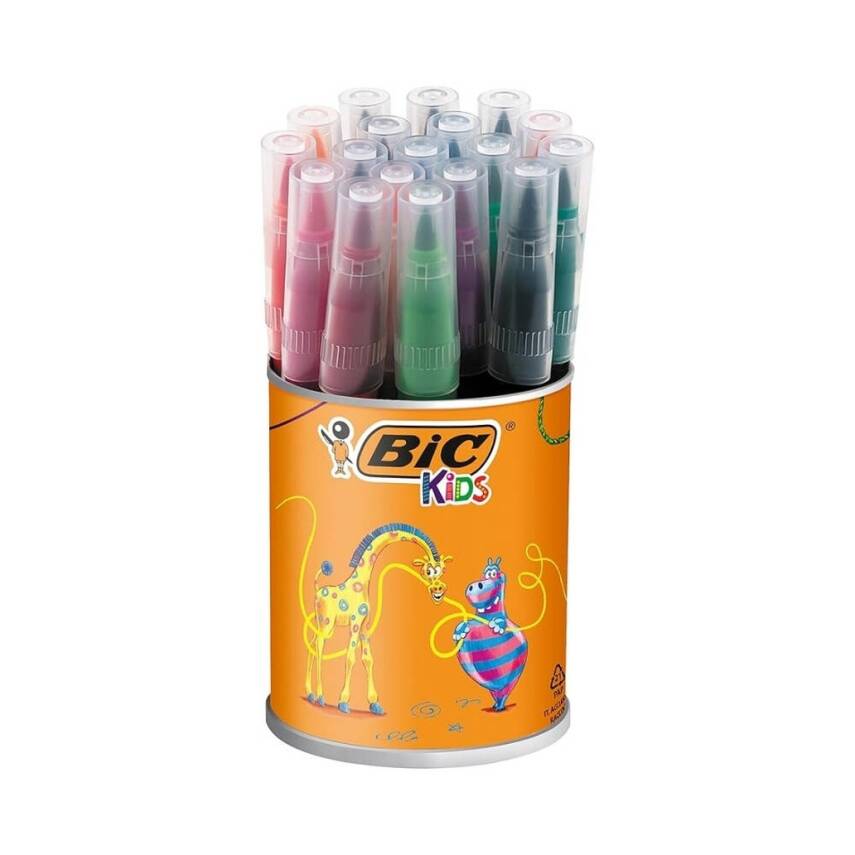 BIC Visa Fırça Uçlu Keçeli Kalem Seti, 18 Renk, Yumuşak ve Esnek Uçlu - 1