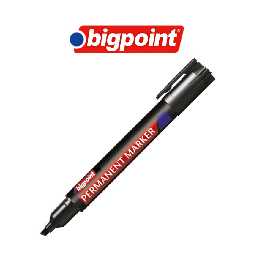 Bigpoint Asetat Kalemi, Kesik Uçlu, Hızlı Kurur, Suya Dayanıklı, Siyah - 3