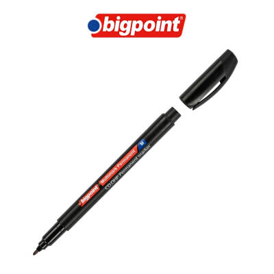Bigpoint Asetat Kalemi, Standart Uçlu (M), 1.0 mm, Hızlı Kurur, Siyah - 3