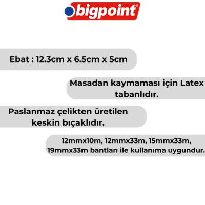 Bigpoint Bant Kesme Makinesi, 33 mt, Küçük Boy, Mavi, 12-19 mm Uyumlu - 3