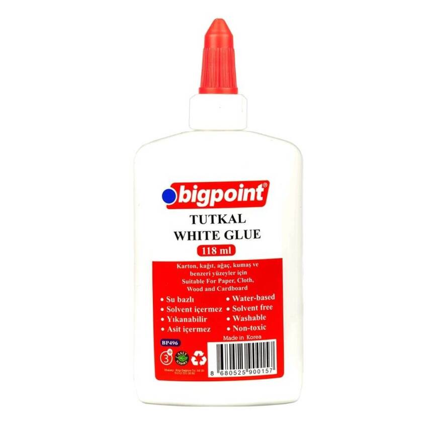 Bigpoint Beyaz Tutkal, 118ml, Su Bazlı, İnce Başlık, Çok Yönlü - 1