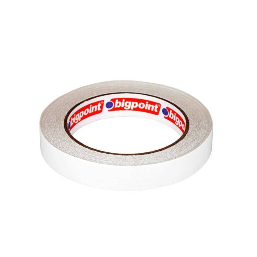 Bigpoint Çift Taraflı Hotmelt Bant, 19 mm x 25 m, Tüm Yüzeyler İçin - 2