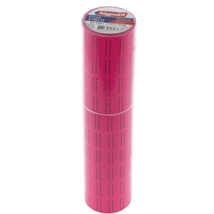 Bigpoint Etiket, İz Bırakmaz, Uzun Ömür, 6000 Etiket, 600x10, Pembe - 1