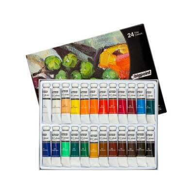 Bigpoint Fine Artist's Yağlı Boya Seti, 12 ml, Yoğun Pigment, 24 Renk - 1