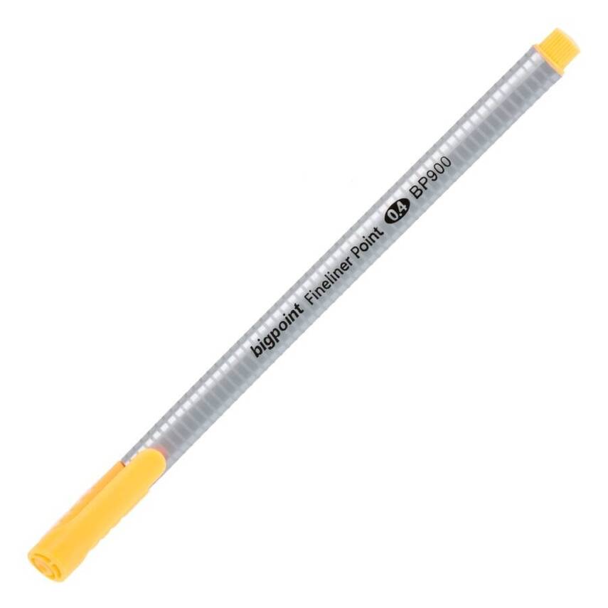 Bigpoint Fineliner Kalem, 0.4 mm Fiber Uç, Kokusuz Su Bazlı, Turuncu - 1