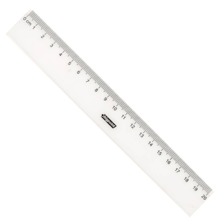 Bigpoint Geniş Cetvel, 20 cm, Kolay Kırılmaz Plastik - 3