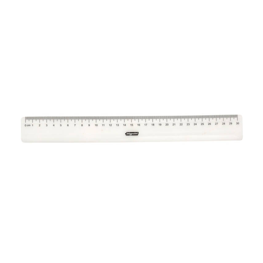 Bigpoint Geniş Cetvel, 30 cm, Kolay Kırılmaz Plastik - 1