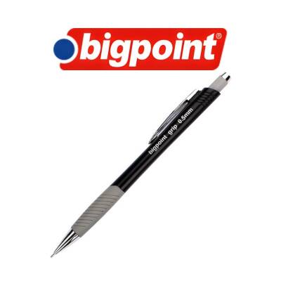 Bigpoint Grip Versatil Kalem, 0.5 mm, Metal Uçlu, Siyah - 3