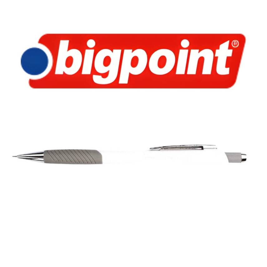 Bigpoint Grip Versatil Kalem, 0.7 mm, Metal Uç, Yumuşak Gövde, Beyaz - 3