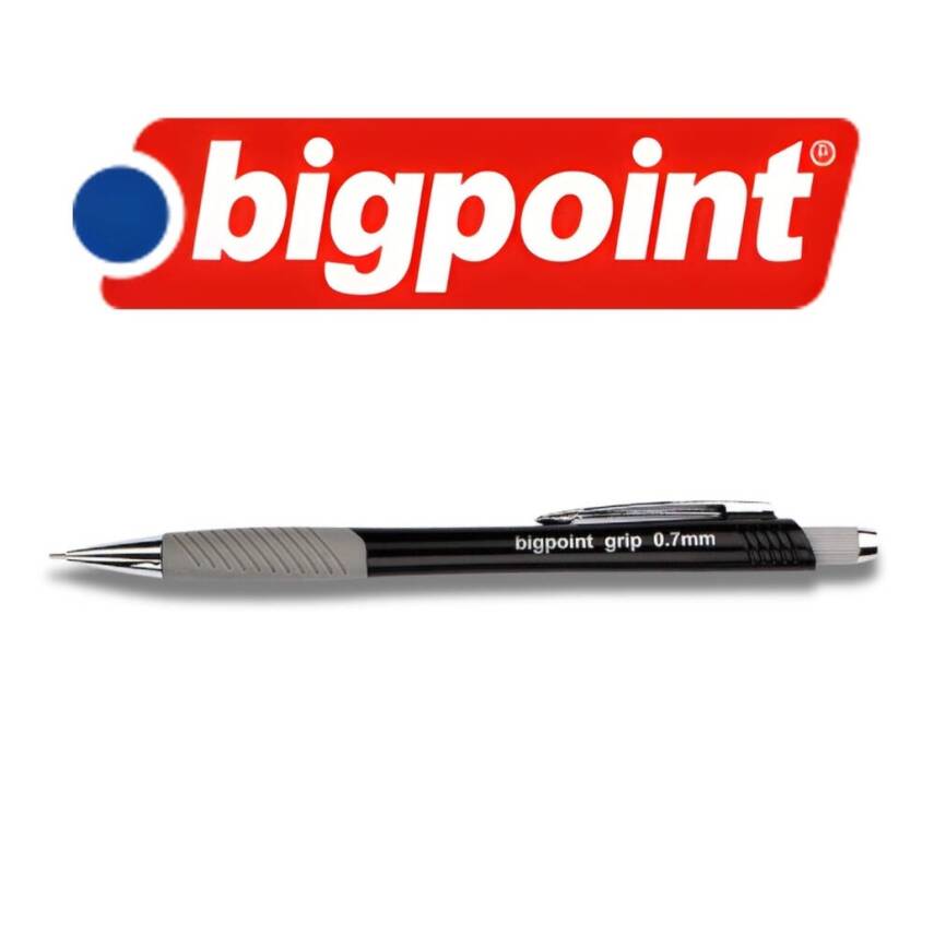 Bigpoint Grip Versatil Kalem, 0.7 mm, Metal Uç, Yumuşak Gövde, Siyah - 3