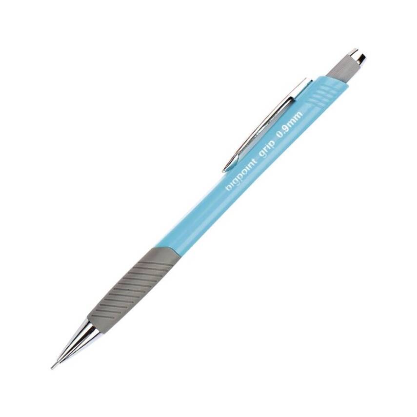 Bigpoint Grip Versatil Kalem, 0.9mm, Metal, Yumuşak Gövde, Açık Mavi - 1