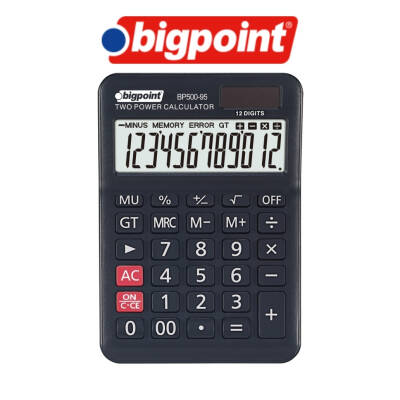 Bigpoint Hesap Makinesi, 12 Haneli, Güneş Enerjili - 3