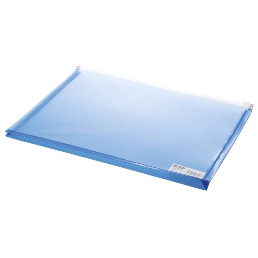 Bigpoint Körüklü Döküman Dosyası, A4, Fermuarlı, 2.6 cm Kapasite, Mavi - 1