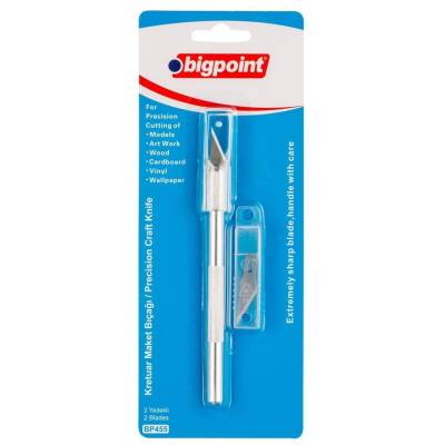 Bigpoint Kretuar Maket Bıçağı, 2 Yedekli, Karbon Bıçak, Ergonomik Yapı - Bigpoint