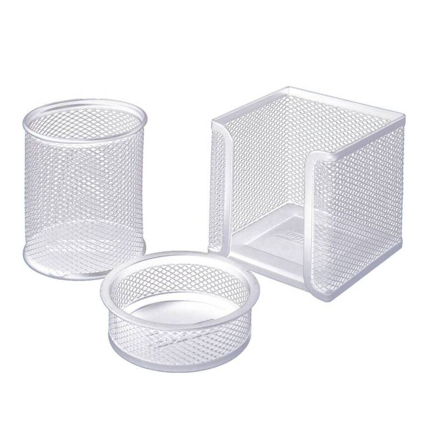 Bigpoint Metal Masa Düzenleyici Set, 3’lü, Kaydırmaz Taban, Beyaz - 1