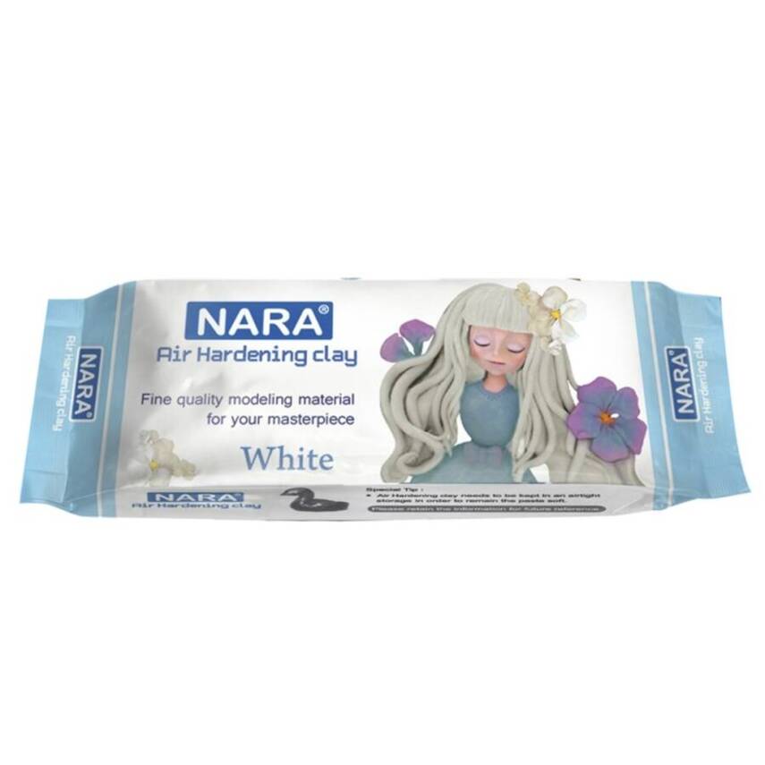 Bigpoint Nara Hava Kuruyan Kil 500 gr, Çatlamaz, Fırınlanabilir, Beyaz - 1