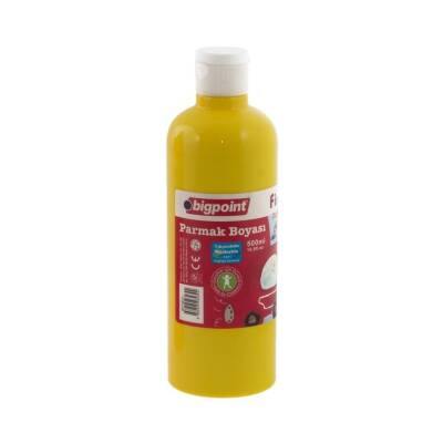 Bigpoint Parmak Boyası, 500 ml, Güvenli, Parmak ve Fırça Uyumlu, Sarı - 1