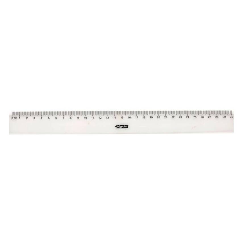 Bigpoint Plastik Cetvel, 30 cm, Kolay Kırılmaz, Okul ve Ofiste İdeal - 1