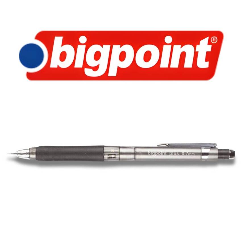 Bigpoint Plus Versatil Kalem, 0.7 mm, Metal Uç, Yumuşak Gövde, Gri - 4