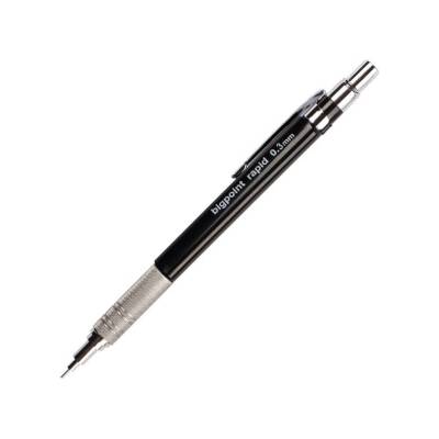 Bigpoint Rapid Versatil Kalem, 0.3 mm, Metal Uçlu, Siyah - 1