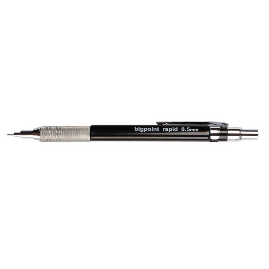 Bigpoint Rapid Versatil Kalem, 0.5 mm, Metal Uçlu, Siyah - 2