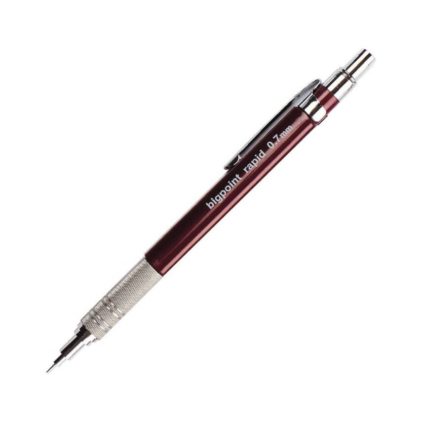 Bigpoint Rapid Versatil Kalem, 0.7 mm, Metal Uç, Kumlu Gövde, Bordo - 1