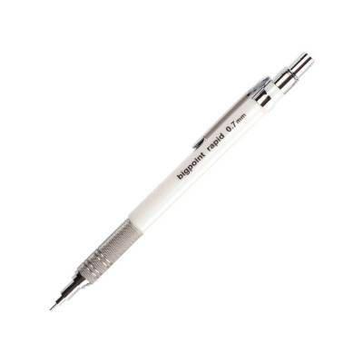 Bigpoint Rapid Versatil Kalem, 0.7 mm, Metal Uçlu, Beyaz - 1