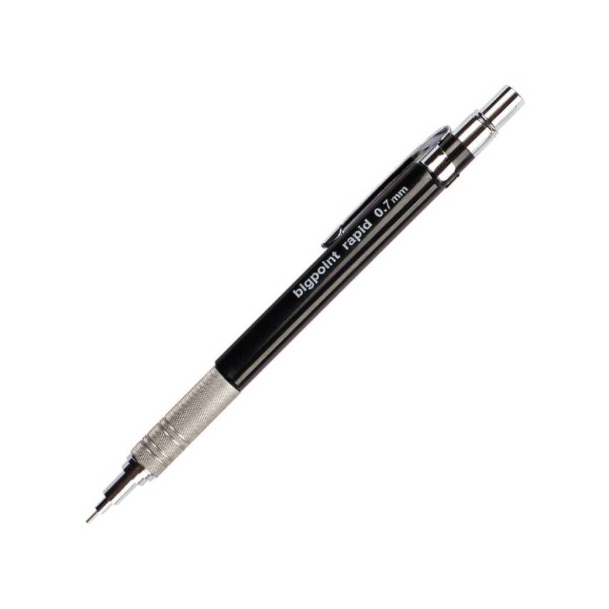 Bigpoint Rapid Versatil Kalem, 0.7 mm, Metal Uçlu, Siyah - 1